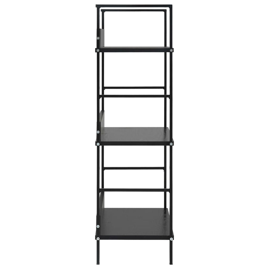 Boekenkast Met 3 Schappen 60X27,6X90,5 Cm Bewerkt Hout 60 x 27.6 x 90.5 cm Zwart