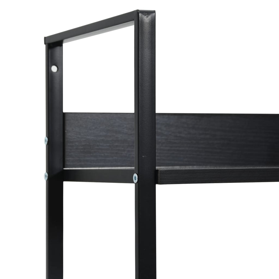 Boekenkast Met 3 Schappen 60X27,6X90,5 Cm Bewerkt Hout 60 x 27.6 x 90.5 cm Zwart