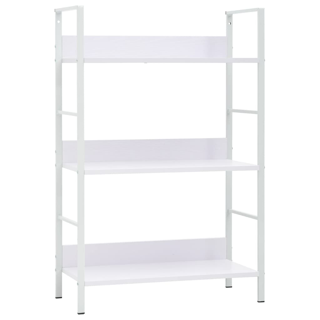 Boekenkast Met 3 Schappen 60X27,6X90,5 Cm Bewerkt Hout 60 x 27.6 x 90.5 cm Wit