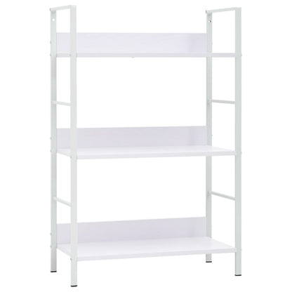 Boekenkast Met 3 Schappen 60X27,6X90,5 Cm Bewerkt Hout 60 x 27.6 x 90.5 cm Wit
