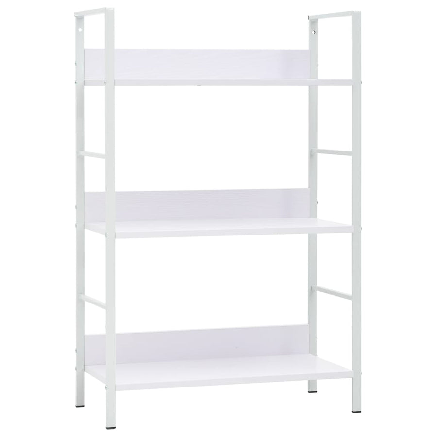 Boekenkast Met 3 Schappen 60X27,6X90,5 Cm Bewerkt Hout 60 x 27.6 x 90.5 cm Wit