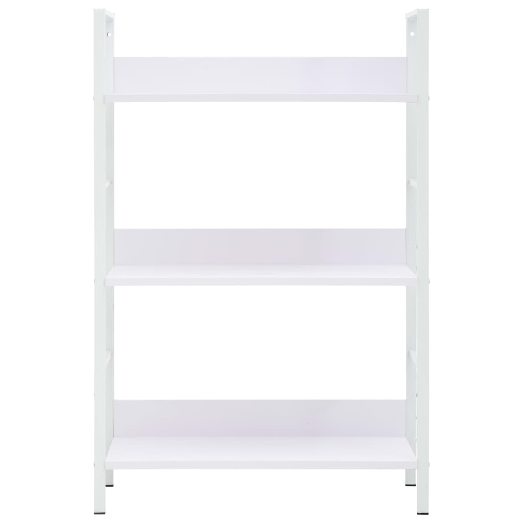 Boekenkast Met 3 Schappen 60X27,6X90,5 Cm Bewerkt Hout 60 x 27.6 x 90.5 cm Wit