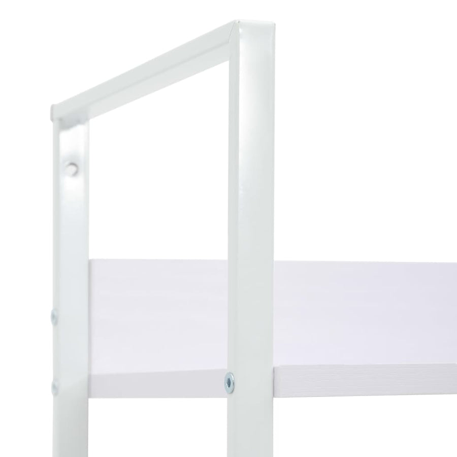 Boekenkast Met 3 Schappen 60X27,6X90,5 Cm Bewerkt Hout 60 x 27.6 x 90.5 cm Wit