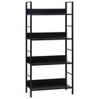 Boekenkast 60x27,6x124,5 cm bewerkt hout zwart