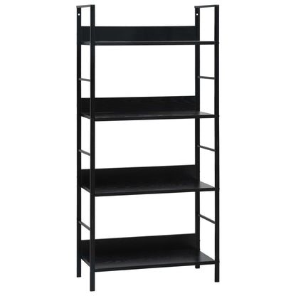 Boekenkast Met 4 Schappen 60X27,6X90,5 Cm Bewerkt Hout 60 x 27.6 x 124.5 cm Zwart