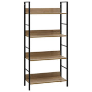 Boekenkast 4 schappen 60x27,6x124,5 cm bewerkt hout eiken