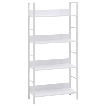 Boekenkast Met 4 Schappen 60X27,6X24,5 Cm Bewerkt Hout 60 x 27.6 x 124.5 cm Wit