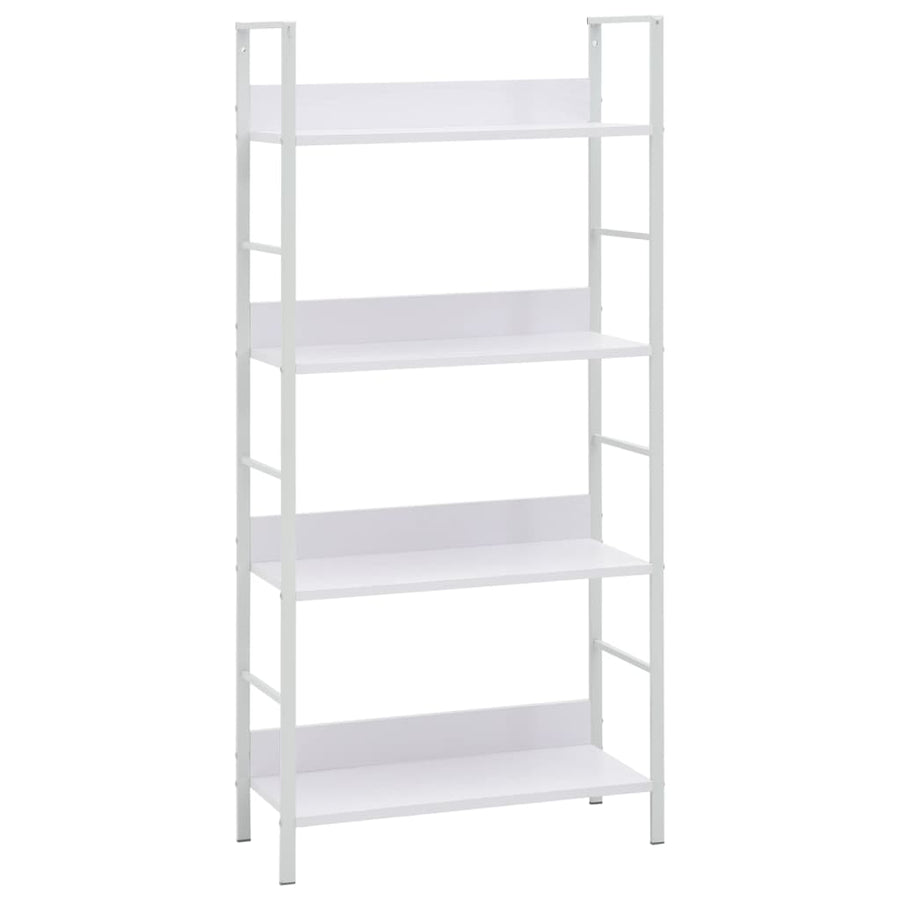 Boekenkast Met 4 Schappen 60X27,6X24,5 Cm Bewerkt Hout 60 x 27.6 x 124.5 cm Wit