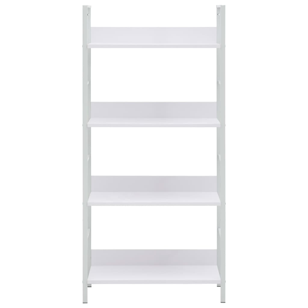 Boekenkast Met 4 Schappen 60X27,6X24,5 Cm Bewerkt Hout 60 x 27.6 x 124.5 cm Wit