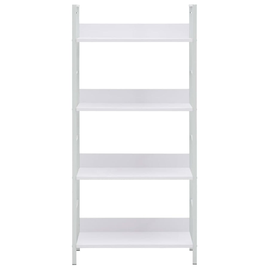 Boekenkast Met 4 Schappen 60X27,6X24,5 Cm Bewerkt Hout 60 x 27.6 x 124.5 cm Wit