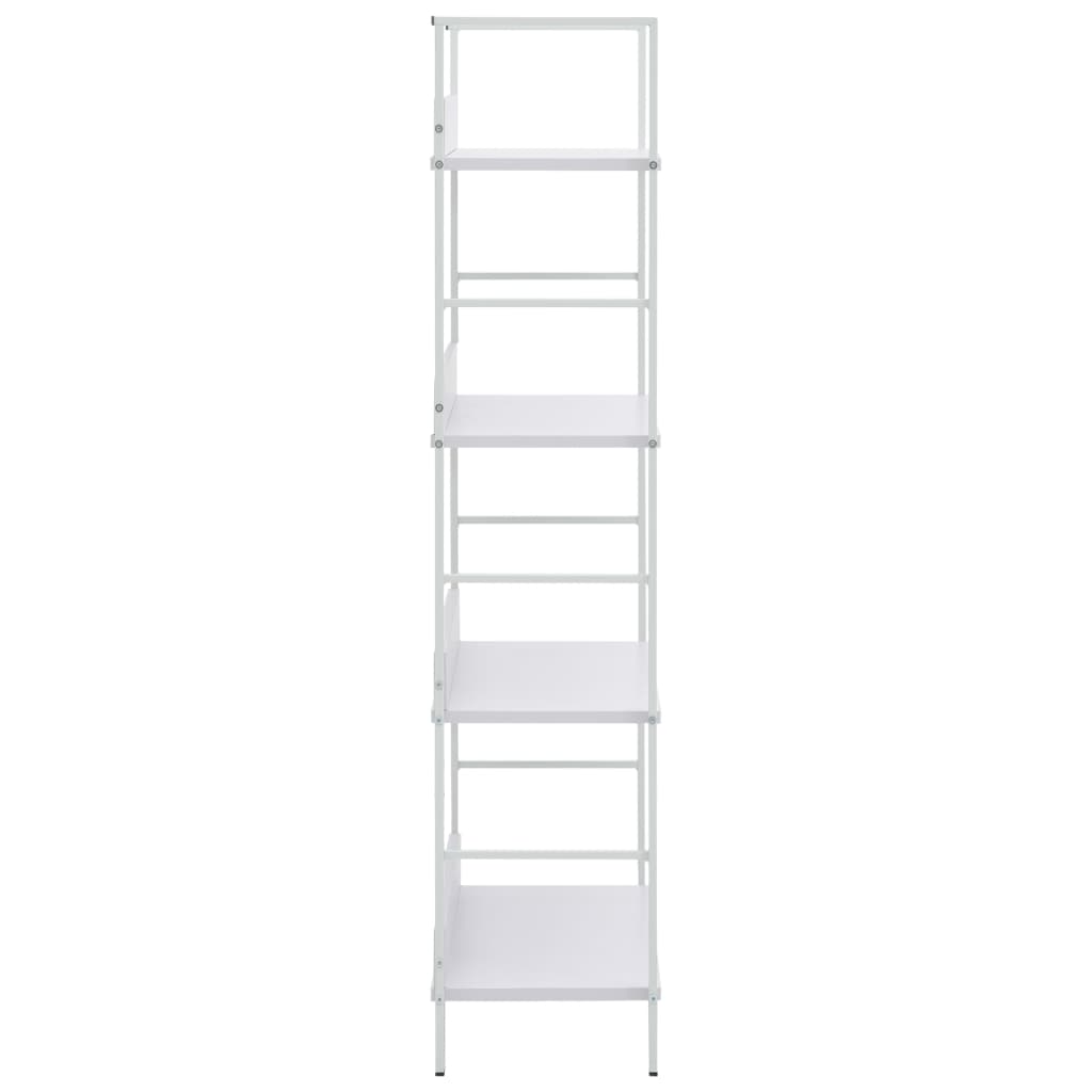 Boekenkast Met 4 Schappen 60X27,6X24,5 Cm Bewerkt Hout 60 x 27.6 x 124.5 cm Wit