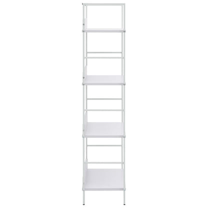 Boekenkast Met 4 Schappen 60X27,6X24,5 Cm Bewerkt Hout 60 x 27.6 x 124.5 cm Wit