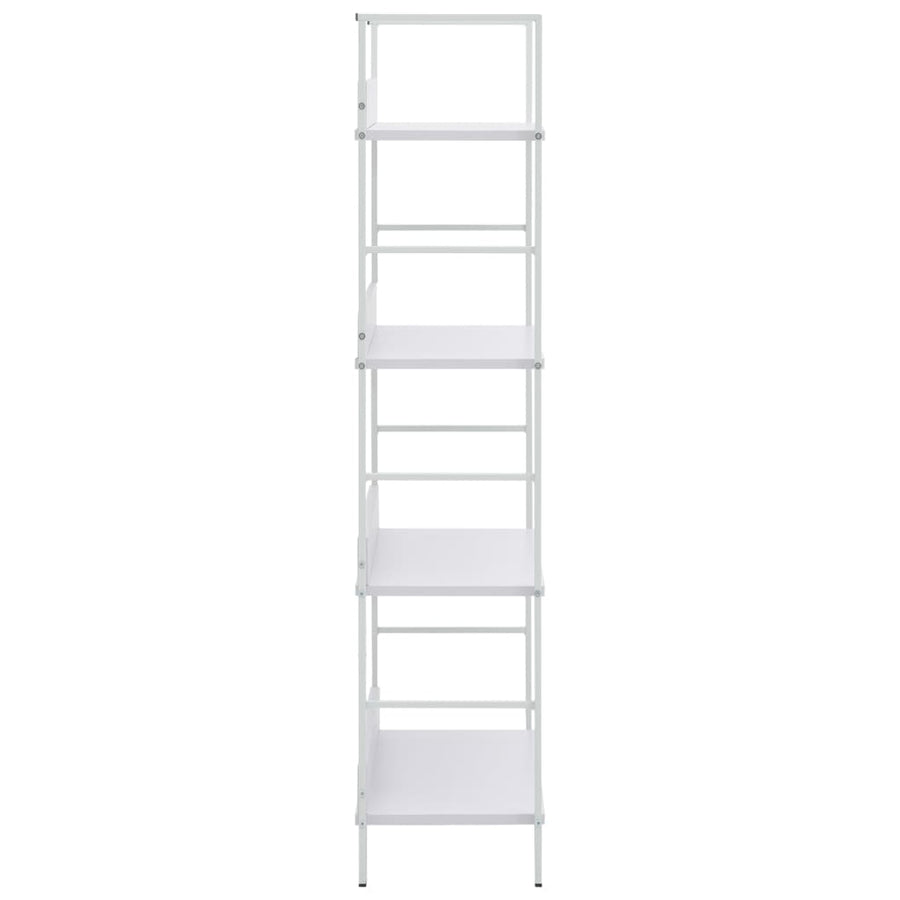Boekenkast Met 4 Schappen 60X27,6X24,5 Cm Bewerkt Hout 60 x 27.6 x 124.5 cm Wit