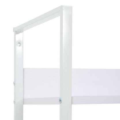Boekenkast Met 4 Schappen 60X27,6X24,5 Cm Bewerkt Hout 60 x 27.6 x 124.5 cm Wit