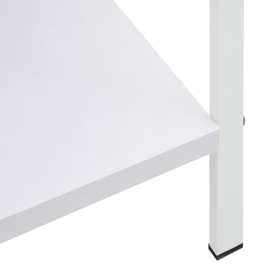Boekenkast Met 4 Schappen 60X27,6X24,5 Cm Bewerkt Hout 60 x 27.6 x 124.5 cm Wit