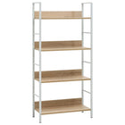 Boekenkast 4 schappen 60x27,6x124,5 cm bewerkt hout eiken