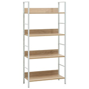 Boekenkast 4 schappen 60x27,6x124,5 cm bewerkt hout eiken