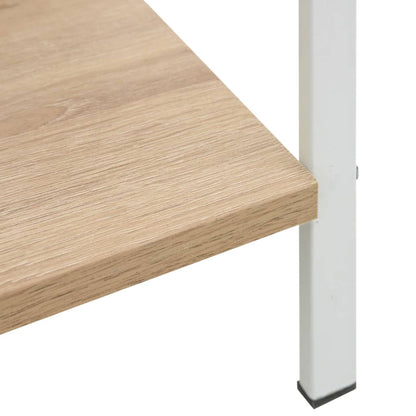 Boekenkast 4 Schappen 60X27,6X24,5 Cm Bewerkt Hout Kleur 60 x 27.6 x 124.5 cm Eiken en wit