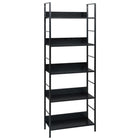 Boekenkast 60x27,6x158,5 cm bewerkt hout zwart