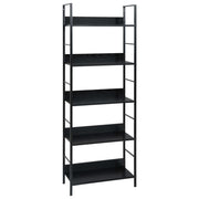 Boekenkast 60x27,6x158,5 cm bewerkt hout zwart