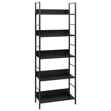 Boekenkast Met 5 Schappen 60X27,6X58,5 Cm Bewerkt Hout 60 x 27.6 x 158.5 cm Zwart