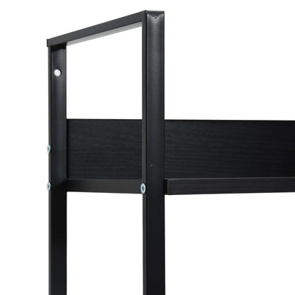 Boekenkast Met 5 Schappen 60X27,6X58,5 Cm Bewerkt Hout 60 x 27.6 x 158.5 cm Zwart