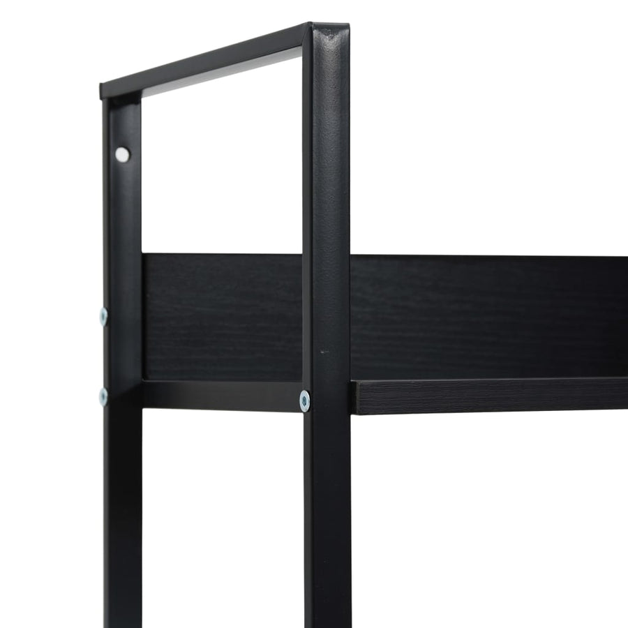 Boekenkast Met 5 Schappen 60X27,6X58,5 Cm Bewerkt Hout 60 x 27.6 x 158.5 cm Zwart