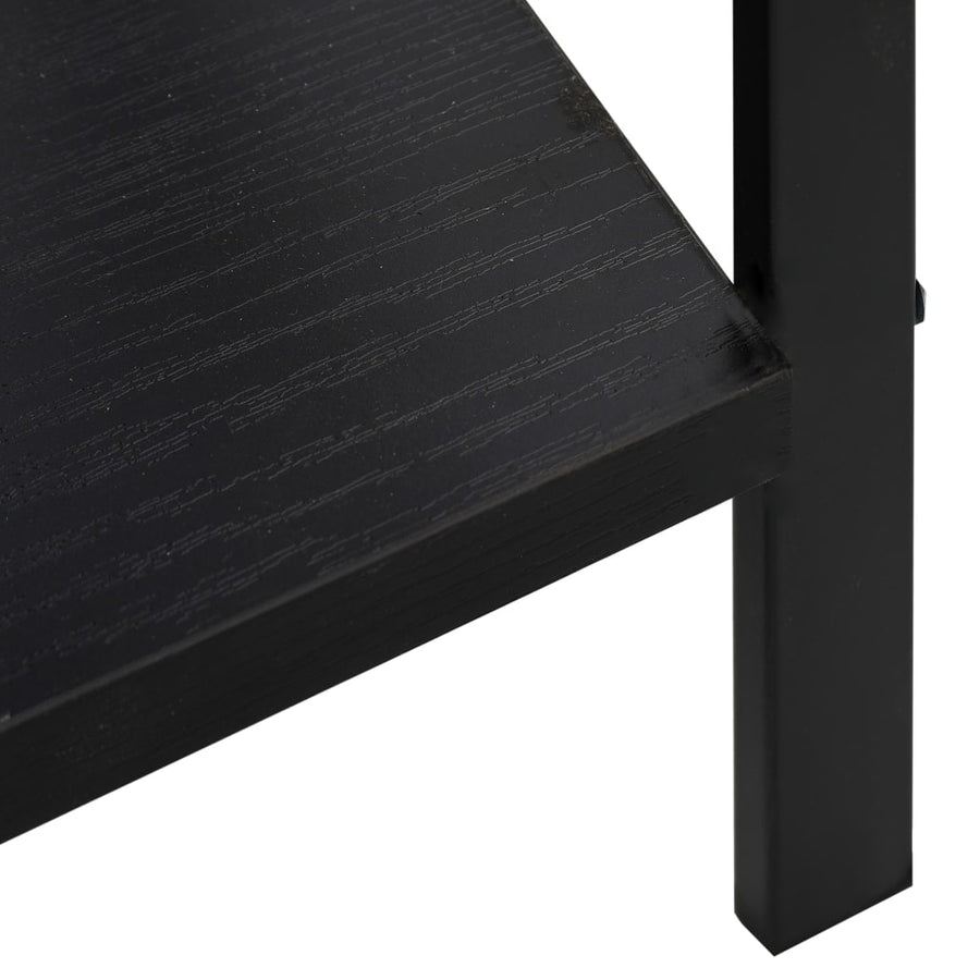 Boekenkast Met 5 Schappen 60X27,6X58,5 Cm Bewerkt Hout 60 x 27.6 x 158.5 cm Zwart