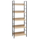 Boekenkast 5 schappen 60x27,6x158,5 cm eiken bewerkt hout