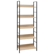 Boekenkast 5 schappen 60x27,6x158,5 cm eiken bewerkt hout