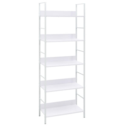 Boekenkast Met 5 Schappen 60X27,6X58,5 Cm Bewerkt Hout 60 x 27.6 x 158.5 cm Wit