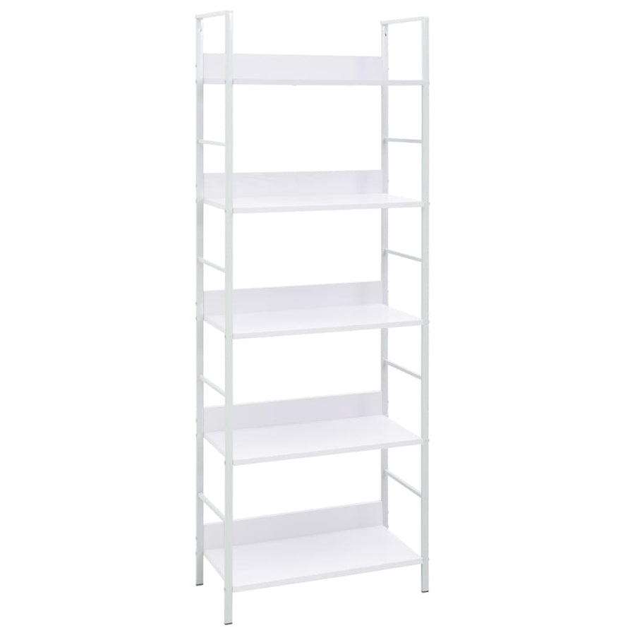 Boekenkast Met 5 Schappen 60X27,6X58,5 Cm Bewerkt Hout 60 x 27.6 x 158.5 cm Wit