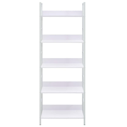 Boekenkast Met 5 Schappen 60X27,6X58,5 Cm Bewerkt Hout 60 x 27.6 x 158.5 cm Wit