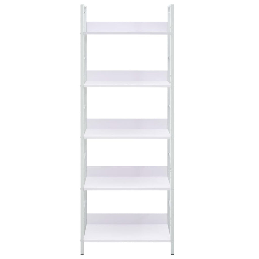 Boekenkast Met 5 Schappen 60X27,6X58,5 Cm Bewerkt Hout 60 x 27.6 x 158.5 cm Wit