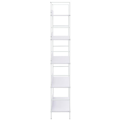 Boekenkast Met 5 Schappen 60X27,6X58,5 Cm Bewerkt Hout 60 x 27.6 x 158.5 cm Wit