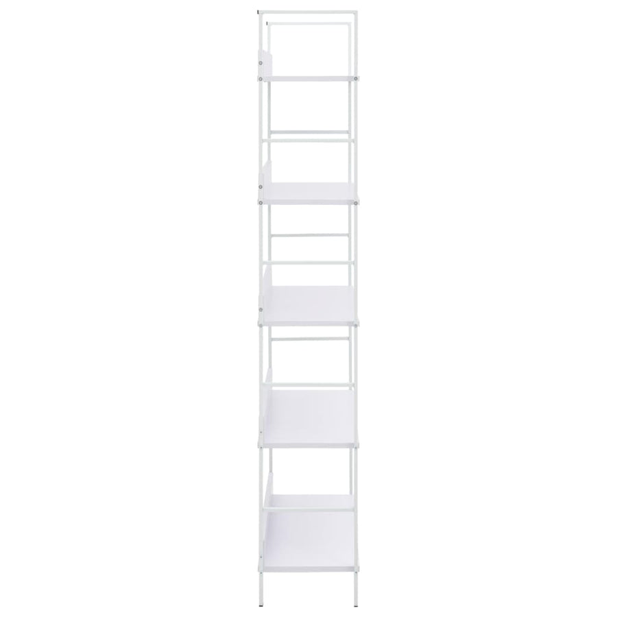 Boekenkast Met 5 Schappen 60X27,6X58,5 Cm Bewerkt Hout 60 x 27.6 x 158.5 cm Wit