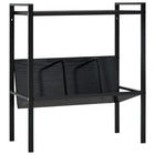 Bookcase with 2 shelves 52x28x59 cm treated wood black