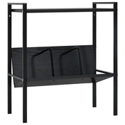 Boekenkast 52x28x59 cm bewerkt hout zwart