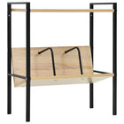 Boekenkast 52x28x59 cm zwart eiken bewerkt hout