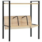 Boekenkast 52x28x59 cm zwart eiken bewerkt hout
