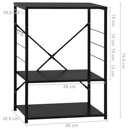 Magnetronkast 60X39,6X79,5 Cm Bewerkt Hout Zwart
