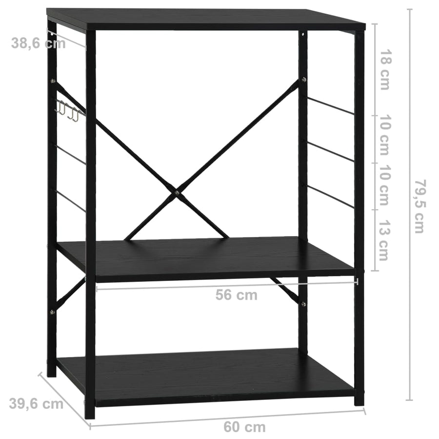 Magnetronkast 60X39,6X79,5 Cm Bewerkt Hout Zwart