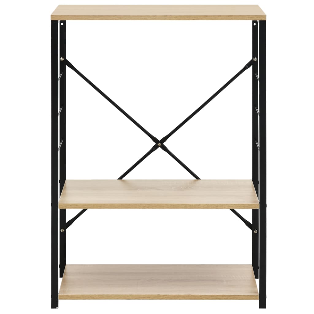 Magnetronkast 60X39,6X79,5 Cm Bewerkt Hout Kleur Zwart en eiken