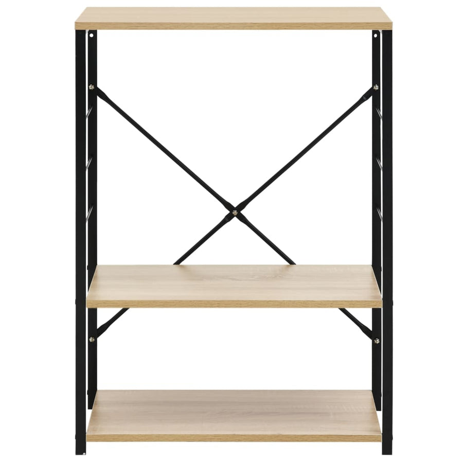 Magnetronkast 60X39,6X79,5 Cm Bewerkt Hout Kleur Zwart en eiken