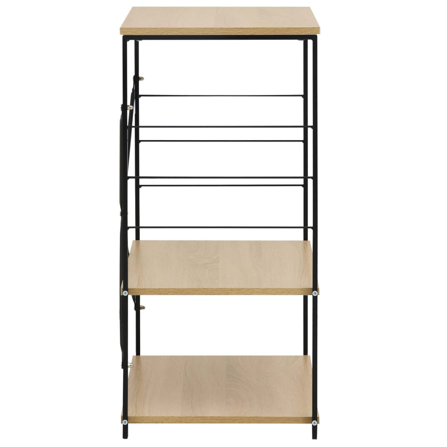 Magnetronkast 60X39,6X79,5 Cm Bewerkt Hout Kleur Zwart en eiken