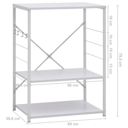 Magnetronkast 60X39,6X79,5 Cm Bewerkt Hout Wit