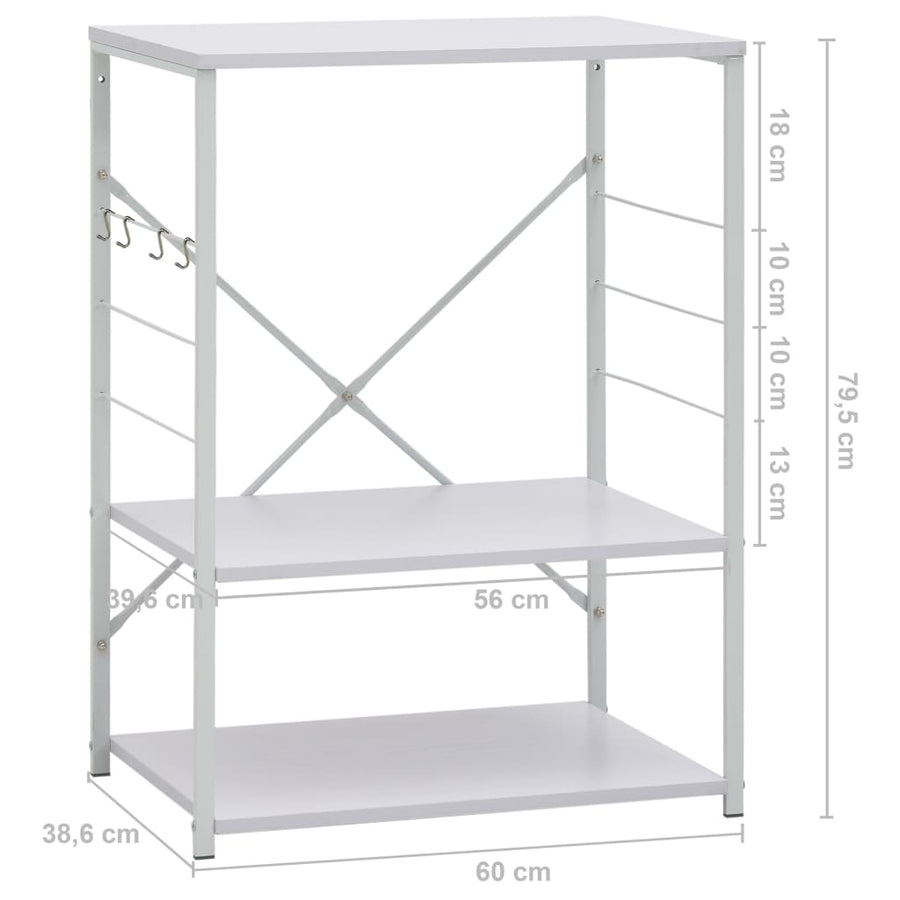 Magnetronkast 60X39,6X79,5 Cm Bewerkt Hout Wit