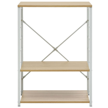 Magnetronkast 60X39,6X79,5 Cm Bewerkt Hout Kleurig Wit en eiken