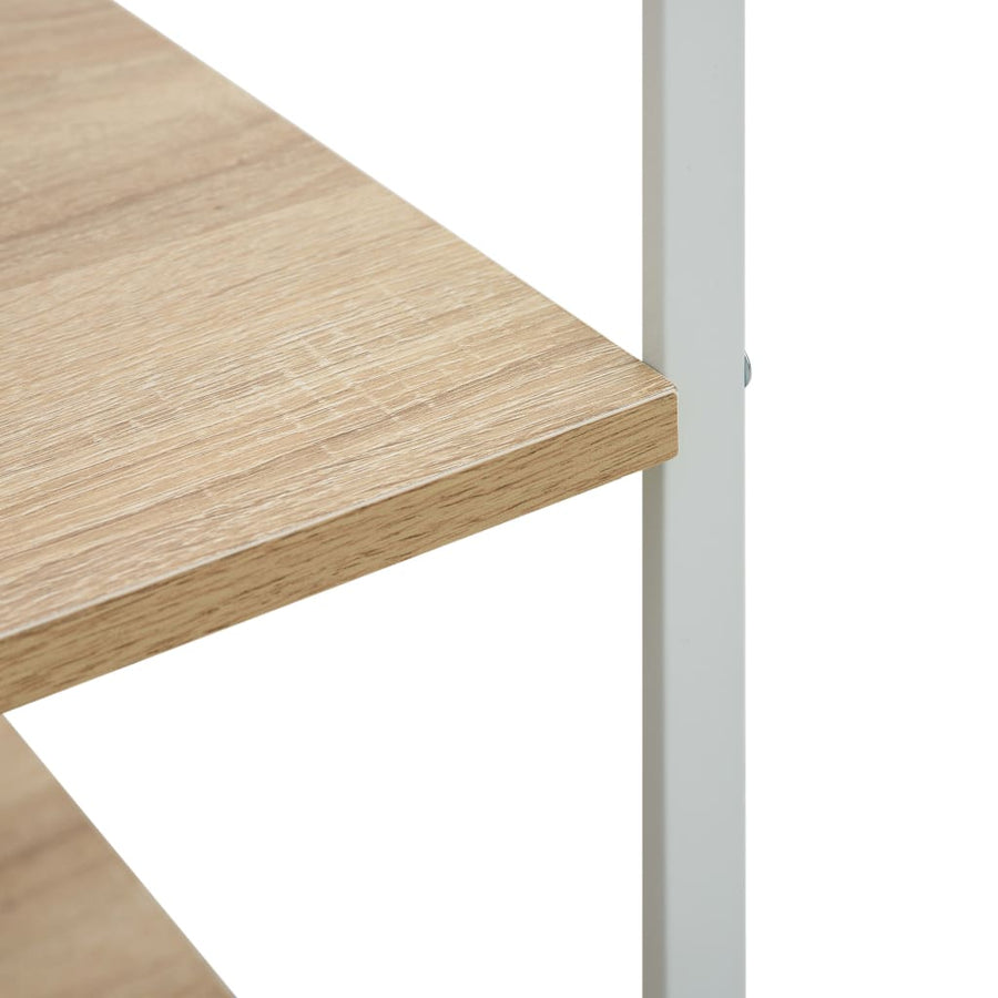 Magnetronkast 60X39,6X79,5 Cm Bewerkt Hout Kleurig Wit en eiken