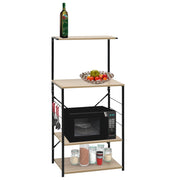 Magnetronkast 60x39,6x123 cm zwart eiken bewerkt hout